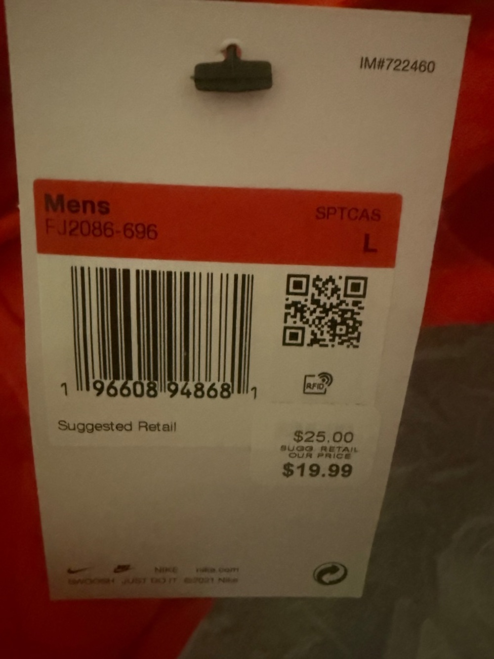 Nike Orange Short Sleeve Tee - Picture 4 of 5